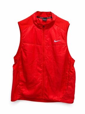 Nike Running Polyfill Vest 689475-658 Red Insulated Full Zip XXL Athletic
